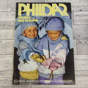 Phildar Knitting Magazine No 77 1980‎ Children Back to School Vintage Patterns
